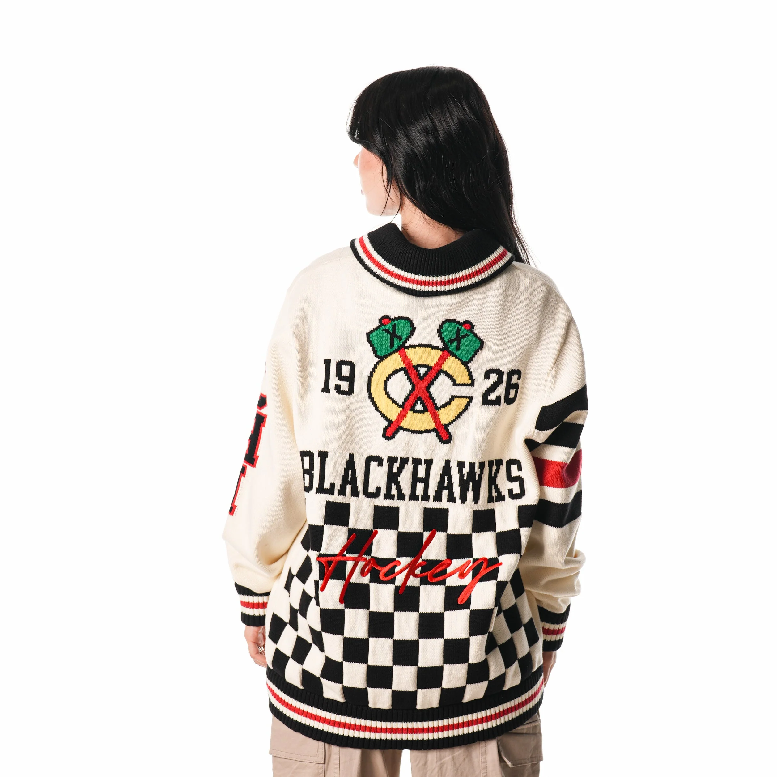 Chicago Blackhawks Jacquard Sweater - Cream - Image 5